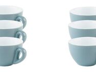 APS Tasse 6er Set Kaffeetassen -SNUG-, Porzellan, für Heißgetränke aller Art geeignet