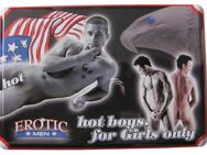 E r o t i c Men - Hot boys, for Girls only - Blechpostkarte - Doberschütz