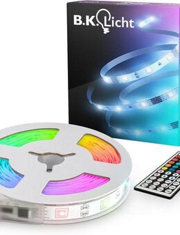 B.K.Licht LED Stripe USB LED Strip, 5 m, mit Farbwechsel, 150-flammig, Lichtleiste, mit Fernbedienung, selbstklebend