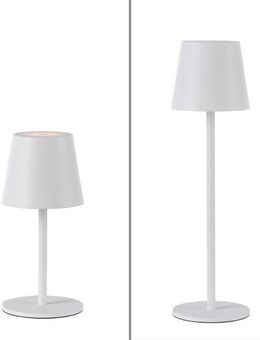JUST LIGHT LED Tischleuchte EURIA, 2er Set, Dimmfunktion, Memory, nach Trennung vom Netz, LED fest integriert, Warmweiß, LED Akku Tischlampe