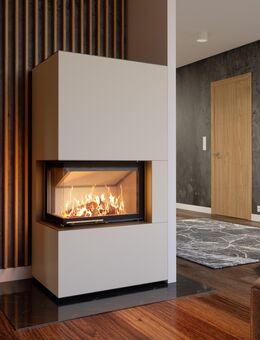 Kaminbausatz 🟡 BRILLIANT CORNER Smart 2LXTh 7KW Keramik Ofen L-Kamin Bausatz L-Form Neu Hajduk LDF-Kamine - Strausberg