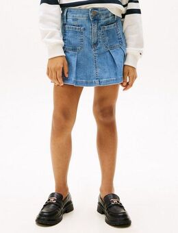 Tommy Hilfiger Faltenrock DENIM SKIRT PLEATED in blauer Waschung