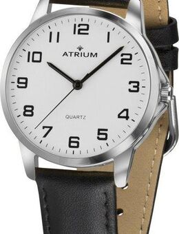 Atrium Quarzuhr A36-10, Armbanduhr, Damenuhr, Herrenuhr, Lederarmband, analog