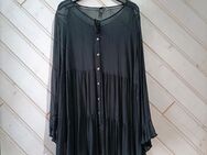 H&M Damenbluse Gr.50 Schwarz Transparent Viskose Bluse - Pfinztal