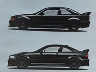 BMW M3 Poster Druck auf Leinwand Stoff 30x40cm ungebraucht - Zwickau