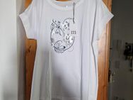 T Shirt 2XL Gr.2xl Monnari weiss vorn mit blauem Muster - Cottbus