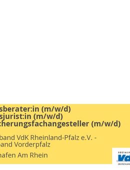 Sozialrechtsberater:in (m/w/d) Sozialrechtsjurist:in (m/w/d) Sozialversicherungsfachangesteller (m/w/d) - Ludwigshafen (Rhein)