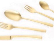 ECHTWERK Besteck-Set Avelino (30-tlg), 6 Personen, Edelstahl 18/10, Tafelbesteck, goldfarben, Geschenkkassette