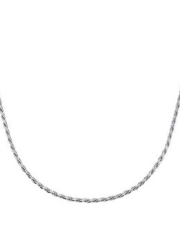 GIORGIO MARTELLO MILANO Silberkette diamantierte Kordelkette, Silber 925