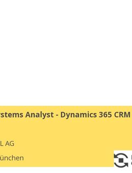 Business Systems Analyst - Dynamics 365 CRM (m/w/d) - Mainz