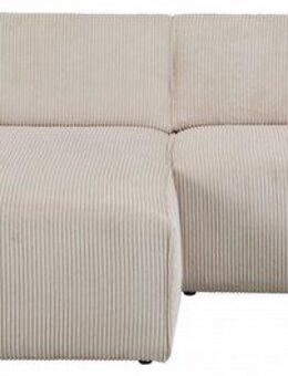 andas Ecksofa Noord mit Kedernaht, Breite 234 cm, L-Form, Cord, Struktur, Webstoff, mit Wellenunterfederung, Massivholzrahmen