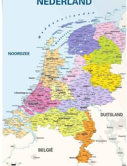 Reinders! Poster Poster Schulkarte Niederlande Niederländisch - Niederländischer Text, Landkarten (1 St)