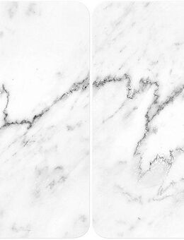 WENKO Herd-Abdeckplatte Universal Modell Marmor, Glas, Kunststoff, (Set, 2 tlg), Herdabdeckung für alle Herdarten, kratzfest, mit rutschfesten Füßen