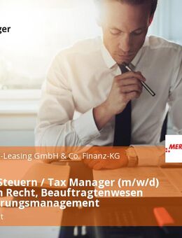 Manager Steuern / Tax Manager (m/w/d) im Bereich Recht, Beauftragtenwesen und Forderungsmanagement - Schweinfurt