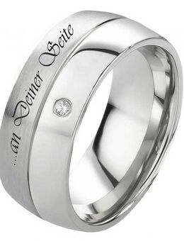 Damenring Edelstahl DE156 mit Außengravur - Aholming