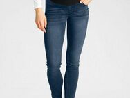Neun Monate Umstandsjeans Stretch-Jeans für Schwangerschaft und Stillzeit hohe Leibhöhe, ohne Gürtelschlaufen, Used-Waschung