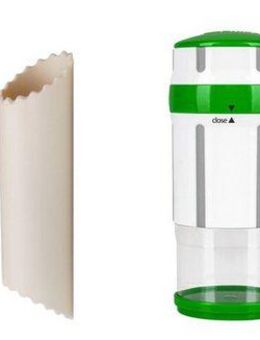 Genius Gemüse-Scheibenschneider Nicer Dicer Maestro inkl. Knoblauch-Schneider G5, Set 6tlg, (Spar-Set, 6-tlg), Super handlich & immer im Einsatz, wechselbare Einsätze