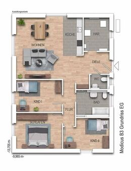 4 Monate Bauzeit ! Bungalow 112 qm Wlf. - schlüsselfertige und massive Bauweise - Lübstorf
