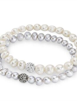 Firetti Armband Set Multipack Schmuck Geschenk Armschmuck Armketten (Set), mit Kristallstein - mit Süßwasserzuchtperle