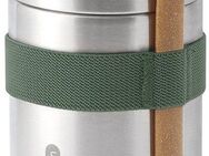 black+blum Thermobecher Food Flask, Edelstahl, hält Speisen lange heiß, auslaufsicher, inkl. Löffel, 400 ml