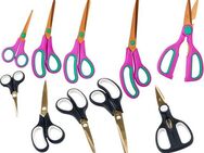 KING Scheren-Set Easycut, (Set, 10-tlg), 5 Scheren, Edelstahlklingen, Titan beschichtet, Soft-Touch Griffe