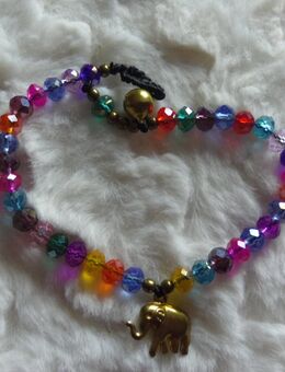 Buddha Tikra Armband "Elefant" mit 33 Glasperlen bunt |18cm - Brüel