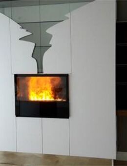 Kreativer Schrank mit Kamin-Flamme aus Wasserdampf - Einzelstück nach Kundenwunsch gefertigt - Appen