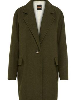 BOSS ORANGE Kurzmantel Calesara Premium Damenmode in gerader Passform, Woll-Anteil