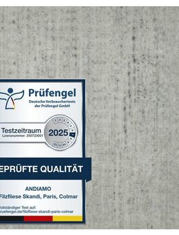 Andiamo Teppichfliese Paris Nadelfilz, quadratisch, Höhe: 4 mm, 40x40 cm, selbstklebend, robust & strapazierfähig, 25 Stück (4 qm)