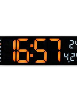 Hama Uhr Digitale Wanduhr "Santa Cruz", Weiß (Tischuhr mit Thermometer, Fernbedienung)