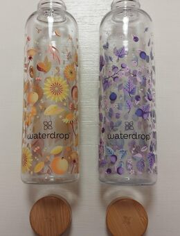 2 x original waterdrop Glasflaschen 600 ml mit Bambusverschluss - Kerken