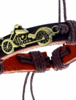 Biker Armband Herren Schmuck Motorrad Motiv Vintage Braun Surfer Armband  8,90 €* - Villingen-Schwenningen