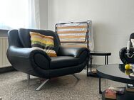 2 Sofas, Leder, schwarz und wie neu zum Verkauf! - Eppstein