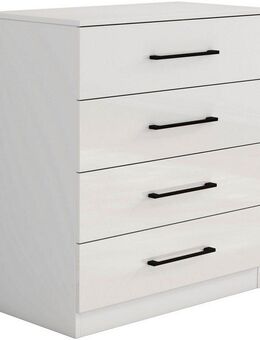 OTTO home Schubkastenkommode Sylt Schlafzimmerkommode Kommode Wäscheschrank Bestseller (1 St., Viel Stauraum im Schlafzimmer mit hochglänzenden Fronten), Beistellschrank mit 4 Schubladen