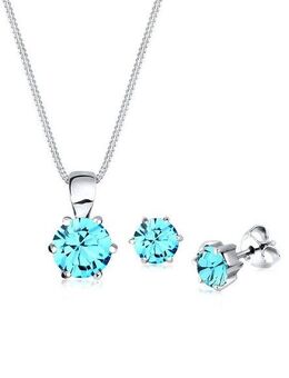 Elli Schmuckset 925 Sterling Silber, mit Kristallen von Swarovski®
