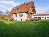 Sehr gepflegtes Einfamilienhaus mit Garten und Gewerbehallen und "Wasserkraftwerk" (Turbine) - Dettingen (Iller)