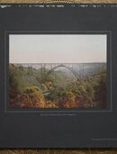 Kunstdruck : Die Kaiser - Wilhelm - Brücke bei Müngsten . , Abbildung 19cm x 14cm , Unterlage 36cm x 27,5cm , M24 in 02828