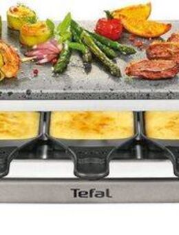 Tefal Raclette Pierrade, Naturstein, spülmaschinengeeignete Pfännchen, 10 Raclettepfännchen, 1350 W, Abnehmbares Kabel, inkl. Schaber, PR457B