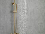 welltime Duschsystem Sanddorn, Höhe 135 cm, 1 Strahlart(en), Set, Überkopfbrause, Regendusche Wellnessdusche in verschiedenen Farben