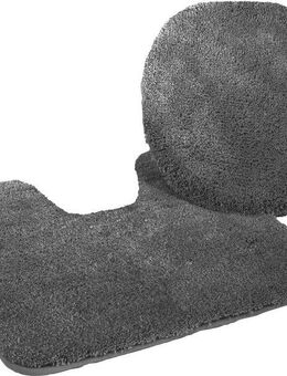 KiNZLER Badematte Chaozhou, Höhe 20 mm, rutschhemmend beschichtet, fußbodenheizungsgeeignet, Polyester, 2-tlg. Stand-WC Set, Badteppich, Uni Farben, weich, als rechteckig, rund & Set erhältlich