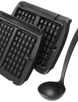Tefal Waffelplatten XA7248 OptiGrill, Aluminium, (3-St), für OptiGrill+ und Elite Modelle, inklusive Schöpfkelle