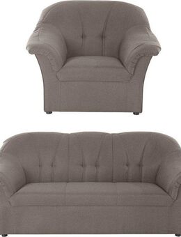 DOMO collection Polstergarnitur Pegnitz zeitlos und elegant, (Set), Sessel und 3-Sitzer