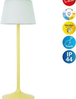 näve LED Tischleuchte Solar-/ Akkutischleuchte "EMMI", Dimmfunktion, USB-Ladefunktion, mehrere Helligkeitsstufen, LED wechselbar, Kaltweiß, Neutralweiß, Warmweiß, Solar- /Akkubetrieb, CCT, Dimmbar Berührungssensor, USB-C-Ladekabel