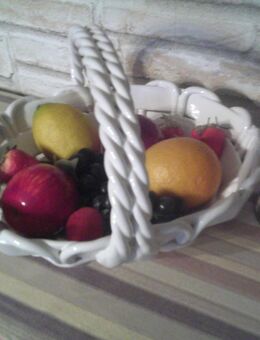 Schale - Deko mit Obst künstlich - Unna