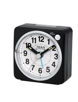 FILIUS zeitdesign Quarzwecker Wecker, Reisewecker, Schlafzimmer, Leuchtzeiger,schleichende Sekunde