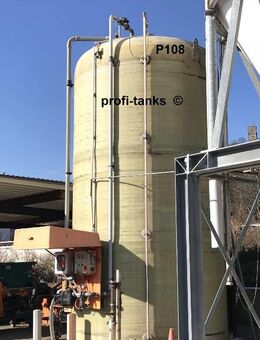 P108 gebrauchter 40.000 L Polyestertank GFK-Tank doppelwandig Flachboden Speidel-Tank inkl. neuwertiges Leckage-Gerät Lagertank oberirdisch guter Zustand - Nordhorn