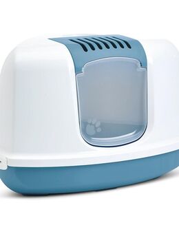 Savic Katzentoilette Nestor Corner - blau / weiß