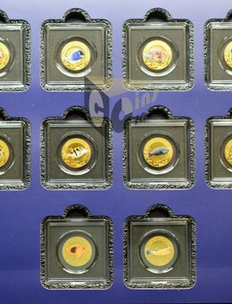 Sehr seltenes Komplett-Set: 10 x Goldmünzen „Fische“ 999 Feingold Collection mit Zertifikaten - Neufahrn (Freising)