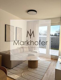 Teilmöbilierte Neubau - Erdgeschoss- Wohnung mit 2 Zimmern und Terrasse zu vermieten ! - Homburg