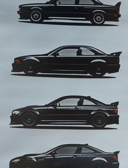 BMW M3 Poster Druck auf Leinwand Stoff 30x40cm ungebraucht - Zwickau